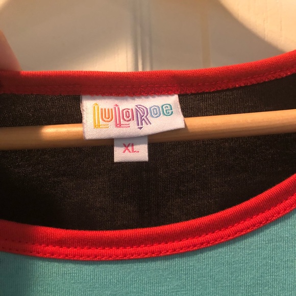 LuLaRoe colorblock Julia Dress. - Picture 2 of 3